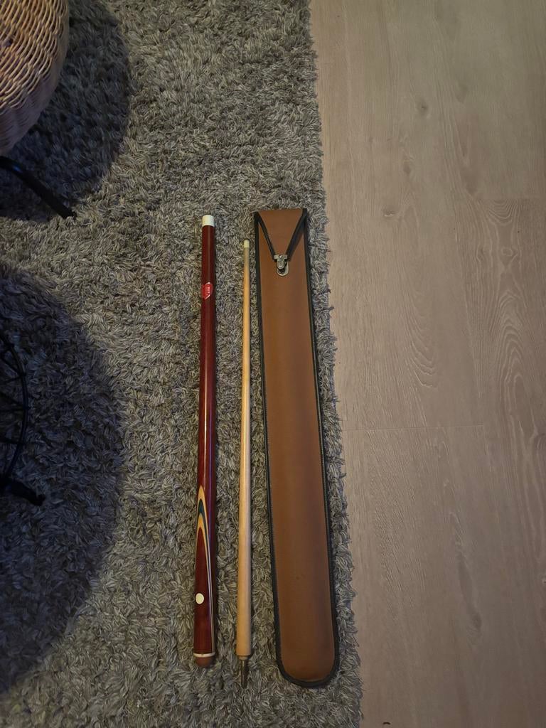 Vintage Biljartkeu - Billeartfabriek 'Het Zuiden', Ophalen of Verzenden, Gebruikt, Keu of Ballen