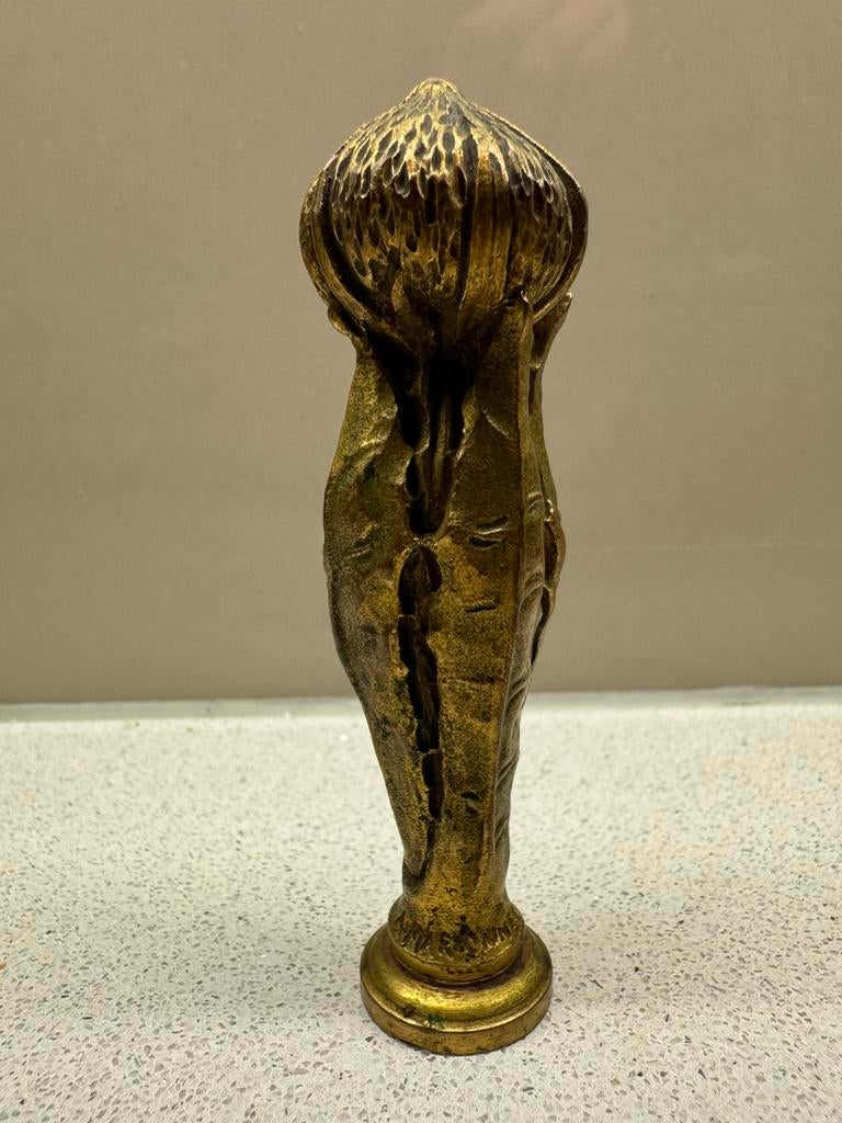 Antieke lakstempel, verguld brons, Ophalen of Verzenden