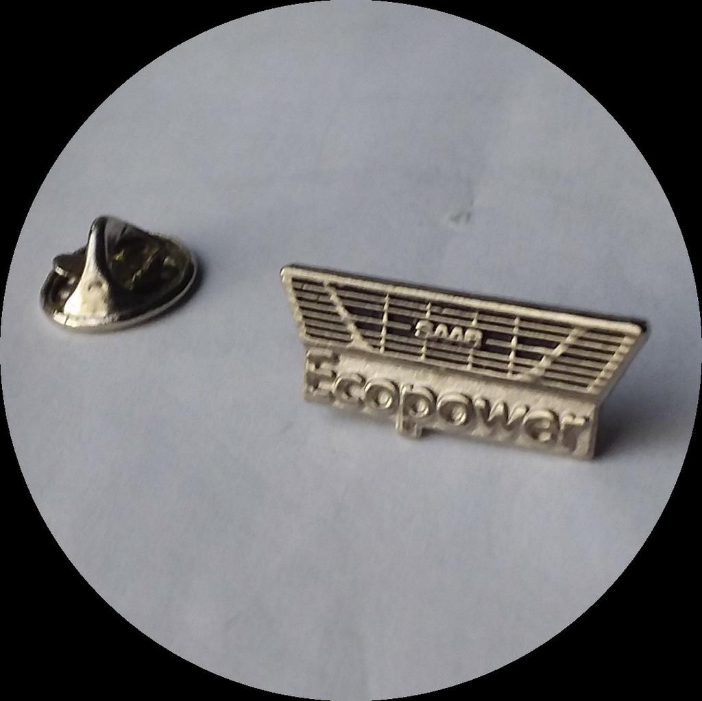 SAAB Ecopower pin, Verzenden, Zo goed als nieuw, Transport, Speldje of Pin