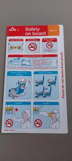 KLM MD-11 safety card (safety on board), Ophalen of Verzenden, Zo goed als nieuw, Kaart, Foto of Prent