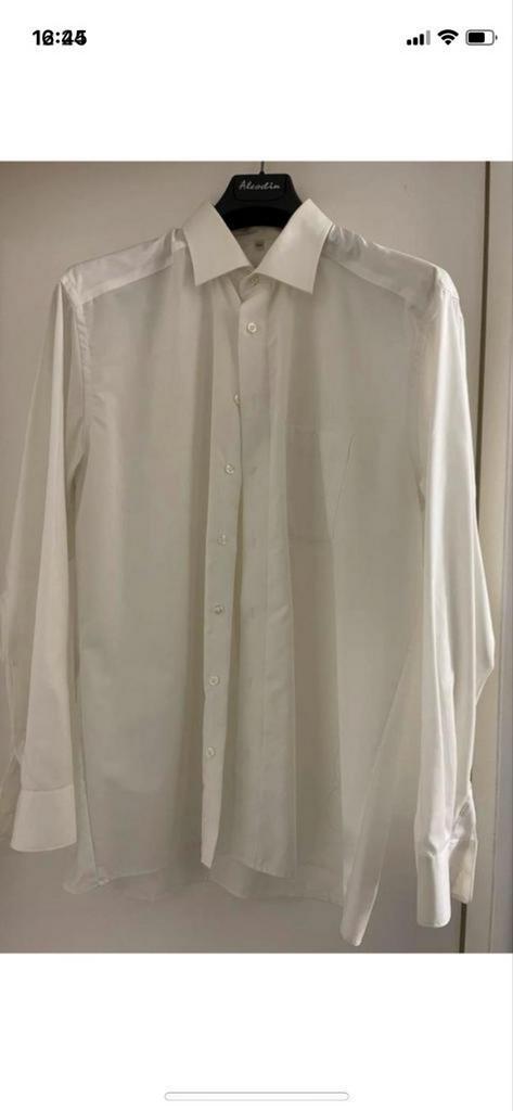 Wit overhemd Royal Class Selection, maat 42, Kleding | Heren, Ophalen, Zo goed als nieuw, Wit, Halswijdte 41/42 (L)
