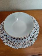 Vintage wit schaaltje met gouden rand, van Mitterteich, Verzenden, Effen, Porselein, Schaal of Schalen