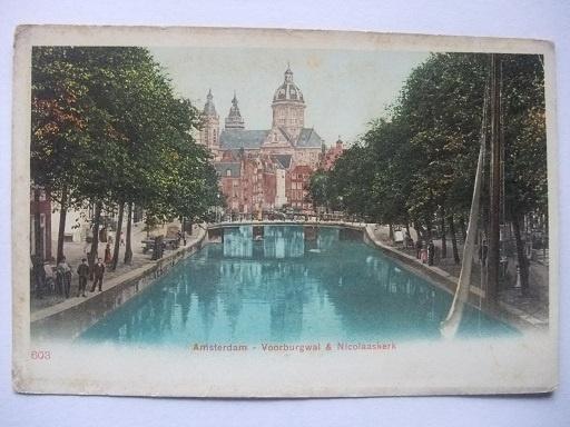 P230 Amsterdam - Voorburgwal, Nicolaaskerk, Verzenden, Voor 1920, Ongelopen, Noord-Holland