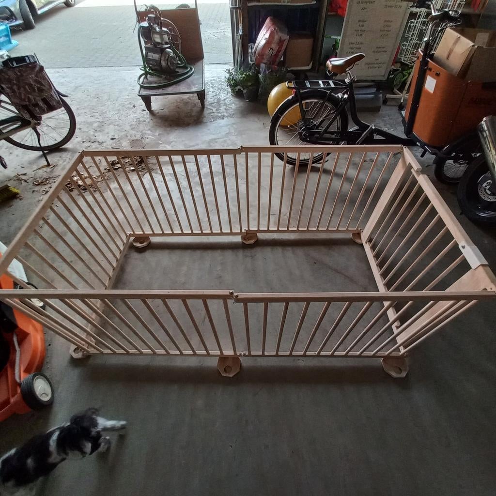 Houten grondbox 6 panelen, Kinderen en Baby's, Boxen, Ophalen, Zo goed als nieuw, Overige vormen