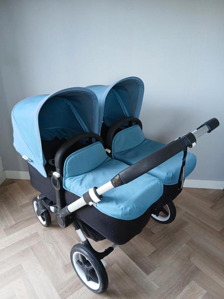 Bugaboo Donkey Duo Twin Tweeling kinderwagen, Kinderen en Baby's, Buggy's, Gebruikt, Regenhoes, Voetenzak, Ophalen