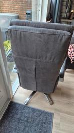 XOOON antraciet microleer fauteuil/relaxstoel, Ophalen, Overige materialen, 75 tot 100 cm, Zo goed als nieuw