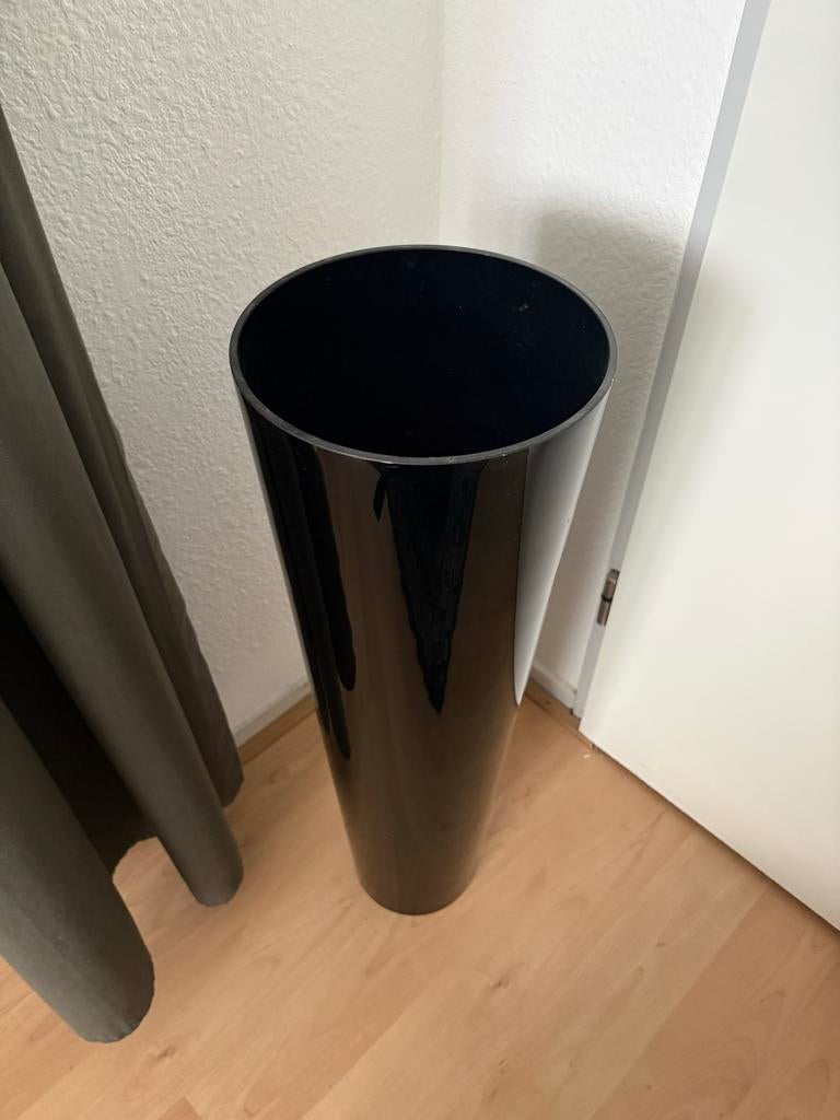 Set van 2 zwarte conische vazen - 70 cm hoog, Ophalen, Zwart, 75 cm of meer, Glas