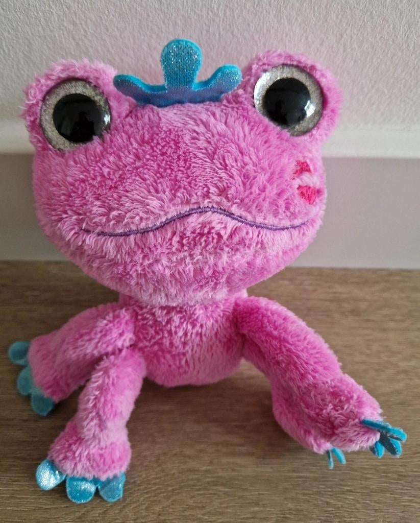 Knuffel kikker roze blauw Pets Pinypon kus wang K8117, Ophalen of Verzenden, Zo goed als nieuw