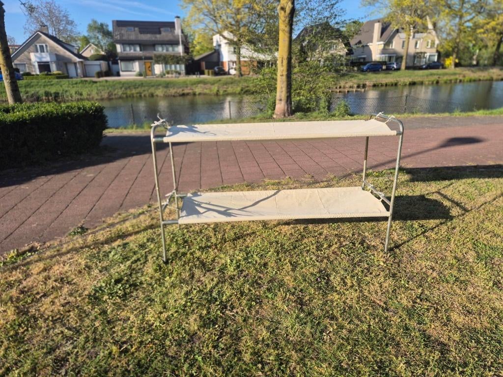 Camping stapelbedje, Overige materialen, Gebruikt, 70 cm of minder, Beige