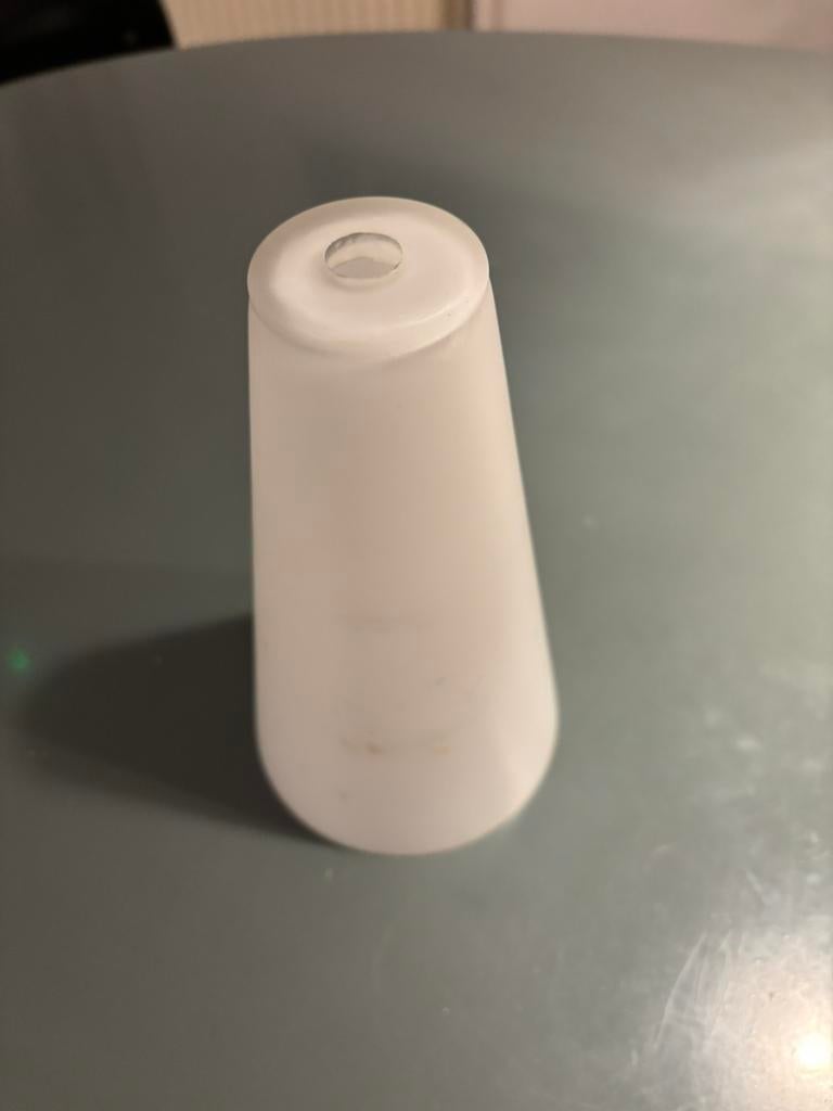 Melkglas lampenkap, Ophalen of Verzenden, Gebruikt, Glas, Minder dan 50 cm