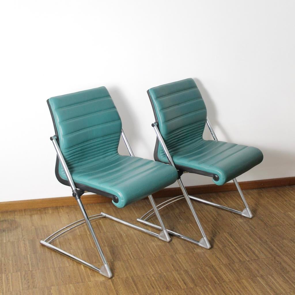 Set 2 Vintage 1970’s Drabert "Z" Stoelen – by Hans Ullrich, Huis en Inrichting, Stoelen, Ophalen of Verzenden, Gebruikt, Overige kleuren