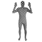 Morphsuit zwart wit geblokt - chekered, Ophalen of Verzenden, Maat 56/58 (XL)
