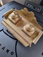 dubbele inktpot stand bronze, Verzenden, Brons