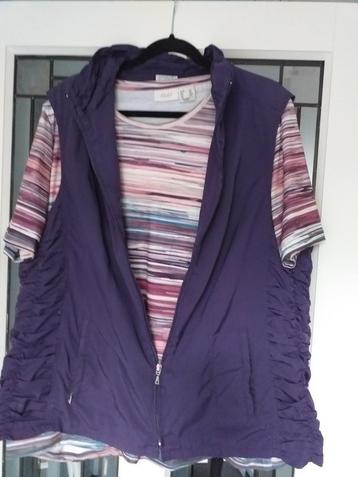 Paarse kleding set: shirt, bodywarmer beschikbaar voor biedingen
