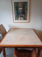 Masief marmere eetkamer tafel. 1960, Huis en Inrichting, Tafels | Eettafels, Gebruikt, Ophalen