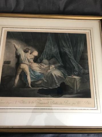 Gravure 'Le Verrou' de Frangonard (De Grendel) beschikbaar voor biedingen