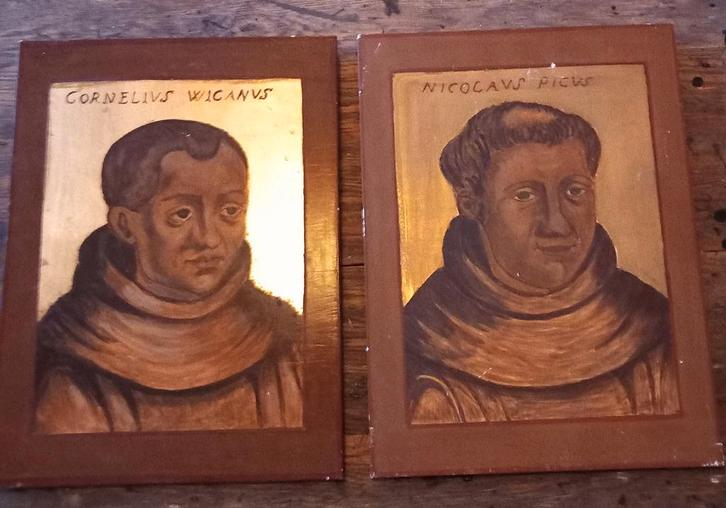 Twee antieke religieuze schilderijen, Antiek en Kunst, Kunst | Schilderijen | Klassiek, Ophalen of Verzenden