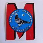Oude sticker.   MARIMAN WILLEBROEK.  Duivenvoer., Ophalen of Verzenden, Zo goed als nieuw, Overige typen