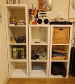 IKEA KALLAX Kasten - wit (her bleef alleen 1 met 3 vakken), Ophalen, Met plank(en), Kunststof, 100 tot 150 cm