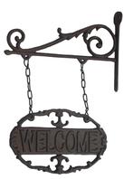 Sfeervol uithangbord van gietijzer Welcome, Verzenden, Nieuw