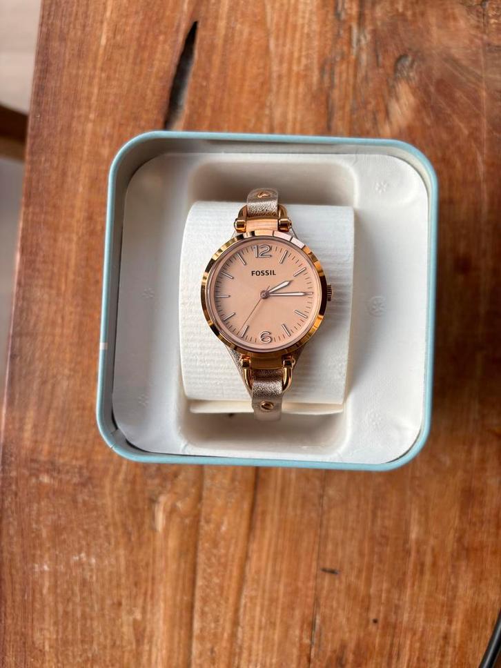 Fossil Dameshorloge Koperkleur, Sieraden, Tassen en Uiterlijk, Horloges | Dames, Nieuw, Polshorloge, Fossil, Overige materialen