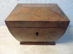 Oude houten theedoos kistje, Ophalen of Verzenden