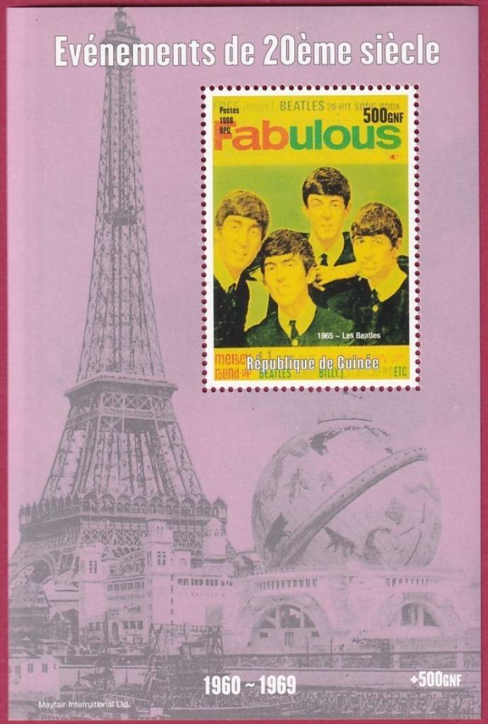 The Beatles - de Guinee 1998 - Postfris, Postzegels en Munten, Postzegels | Thematische zegels, Postfris, Overige thema's, Verzenden