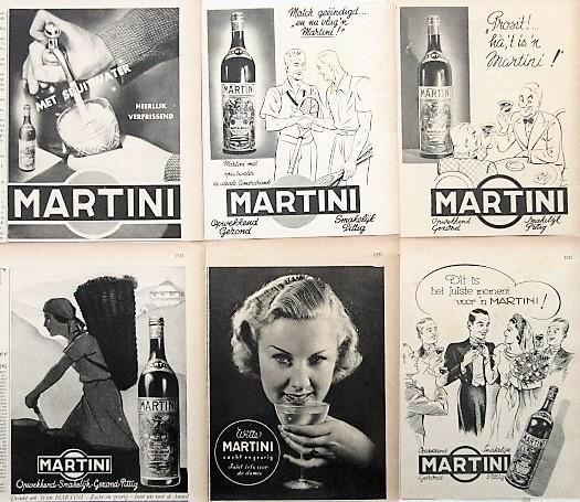 43 vintage advertenties reclames Martini drank 1937-66, Verzamelen, Merken en Reclamevoorwerpen, Gebruikt, Ophalen of Verzenden