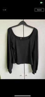 T-shirt zwart lange mouw kleine pof in schouder 36 shein, Kleding | Dames, Zwart, Ophalen of Verzenden, Zo goed als nieuw, Lange mouw