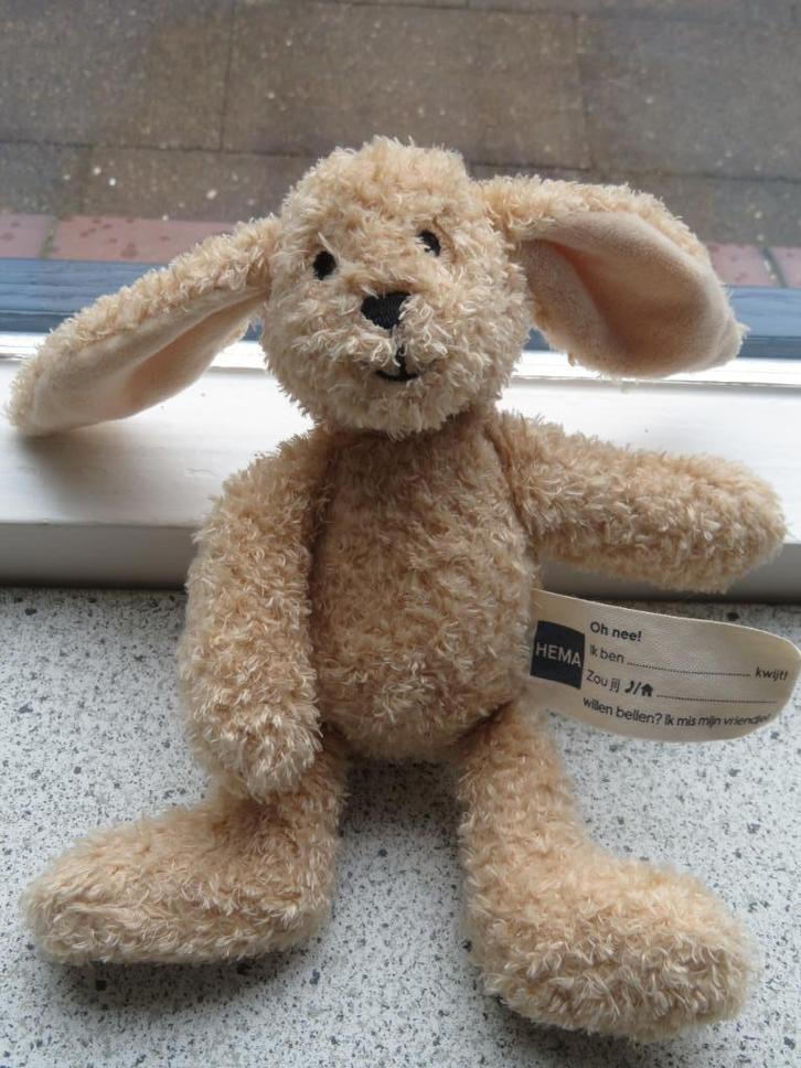 Konijn of konijntje van Hema kleine maat ca 21 cm, Kinderen en Baby's, Speelgoed | Knuffels en Pluche, Zo goed als nieuw, Konijn