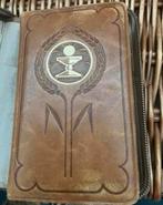 Mis en Vesperboek, leer met hoes , bladgouden pagina’s, Antiek en Kunst, Ophalen of Verzenden