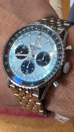 Breitling Navitimer 43mm ijsblauw, Ophalen of Verzenden, Zo goed als nieuw, Staal, Breitling
