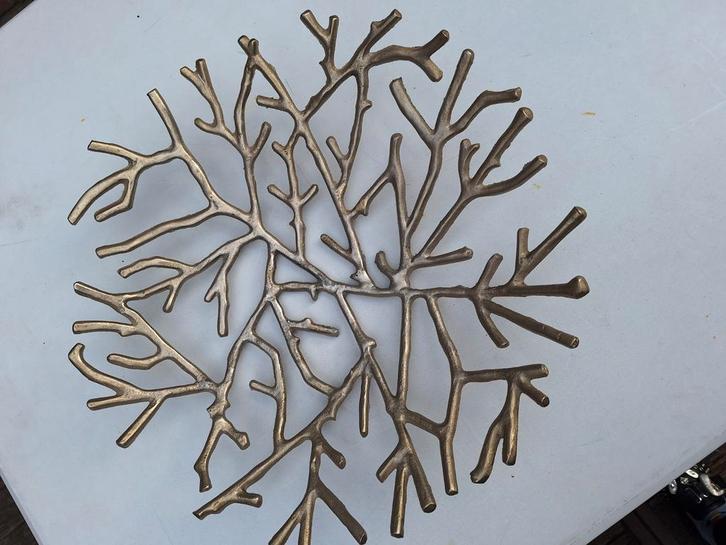 Schaal metaal "koraal" komvorm.DALEN,DRENTHE, Huis en Inrichting, Woonaccessoires | Schalen en Manden, Zo goed als nieuw, Schaal