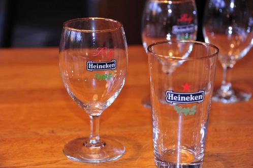 GRATIS <=== > Mooie Heineken glazen set, incl. "Lady" glazen, Verzamelen, Glas en Borrelglaasjes, Zo goed als nieuw, Bierglas