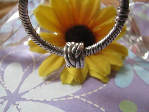 Pandora bedel P046 = vlecht / knot / knoop, Sieraden, Tassen en Uiterlijk, Bedels, Zo goed als nieuw, Pandora, Zilver, 1 bedel