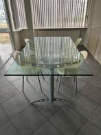 Eettafel glas, Huis en Inrichting, Ophalen, Gebruikt, 100 tot 150 cm, 200 cm of meer