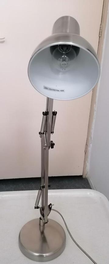 Vintage Tafel-/ Buro lamp  Rvs € 12,50 beschikbaar voor biedingen