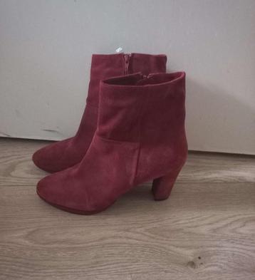 Nieuwe rood bruin dames enkellaarsje Linea Zeta maat 40 beschikbaar voor biedingen