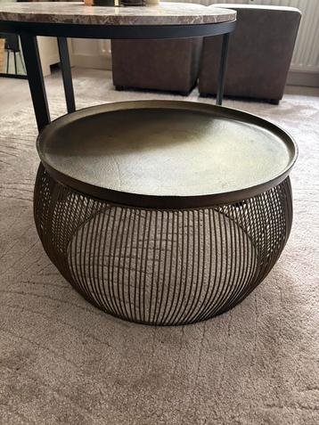 Ronde salontafel draadstaal - goud/ messing - diameter 48 cm beschikbaar voor biedingen