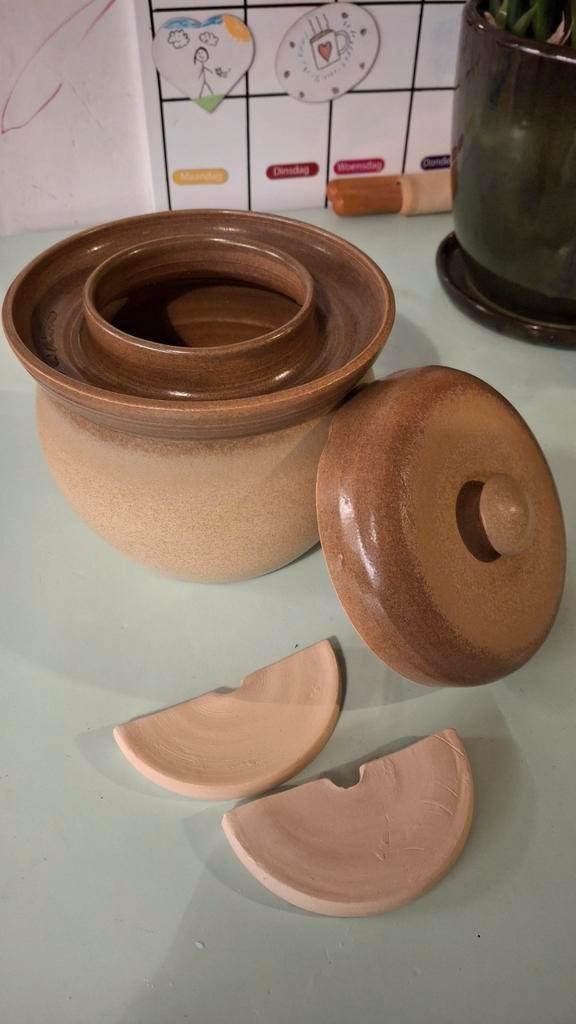 Handgemaakte Zuurkoolpot voor Fermentatie 2 liter, Antiek en Kunst, Antiek | Keramiek en Aardewerk, Ophalen