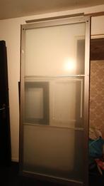 Gratis af te halen: 2 Schuifdeuren met melkglas, Doe-het-zelf en Verbouw, Deuren en Horren, Ophalen, Binnendeur, 200 tot 215 cm