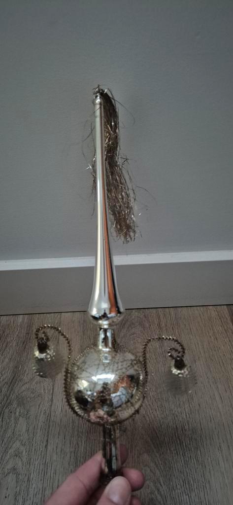 Prachtige vintage piek voor kerstboom, Diversen, Kerst, Zo goed als nieuw, Ophalen of Verzenden