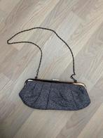 Grijze clutch met glitters, Bijou Brigitte, Sieraden, Tassen en Uiterlijk, Ophalen, Zo goed als nieuw, Grijs, Overige merken