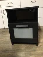 Nachtkastje, Brimnes, zwart, Huis en Inrichting, Slaapkamer | Nachtkastjes, Ophalen, Minder dan 45 cm, Zo goed als nieuw, Minder dan 55 cm
