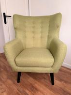 Groene design fauteuil, Ophalen, Zo goed als nieuw, 75 tot 100 cm, Stof