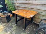 Industriële tafel met wielen te koop – ideaal voor buiten, Ophalen, Gebruikt, 100 tot 150 cm, Metaal