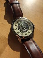 Fossil Automatic Skeleton horloge – bruin leren band, Sieraden, Tassen en Uiterlijk, Horloges | Heren, Ophalen of Verzenden, Leer