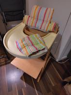 Stokke Tripp Trapp compleet met blad, babyset en kussens, Ophalen, Gebruikt, Meegroeistoel, Stoelverkleiner
