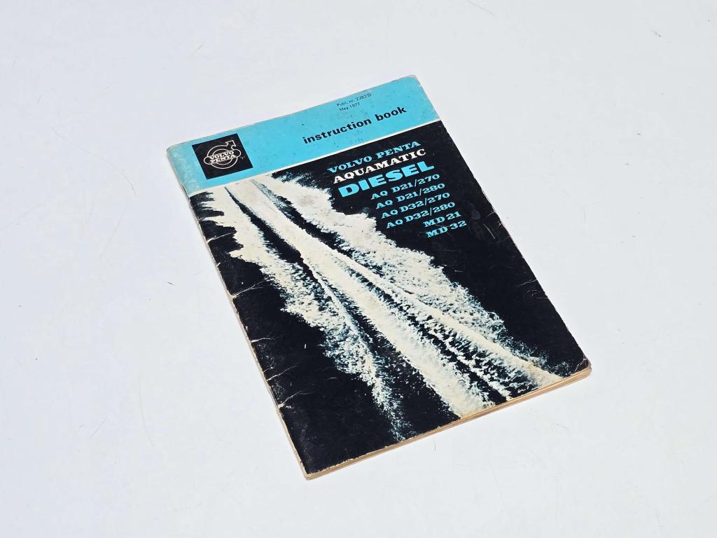 Volvo Penta instructieboek 1977 AQ270 / AQ280 / MD21 / MD31, Watersport en Boten, Niet ingevuld, Niet ingevuld, Ophalen of Verzenden