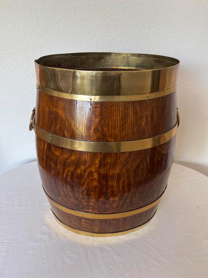 Oude Antieke Houten Vat Paraplubak Ton Wandelstokkenbak, Antiek en Kunst, Antiek | Woonaccessoires, Ophalen of Verzenden